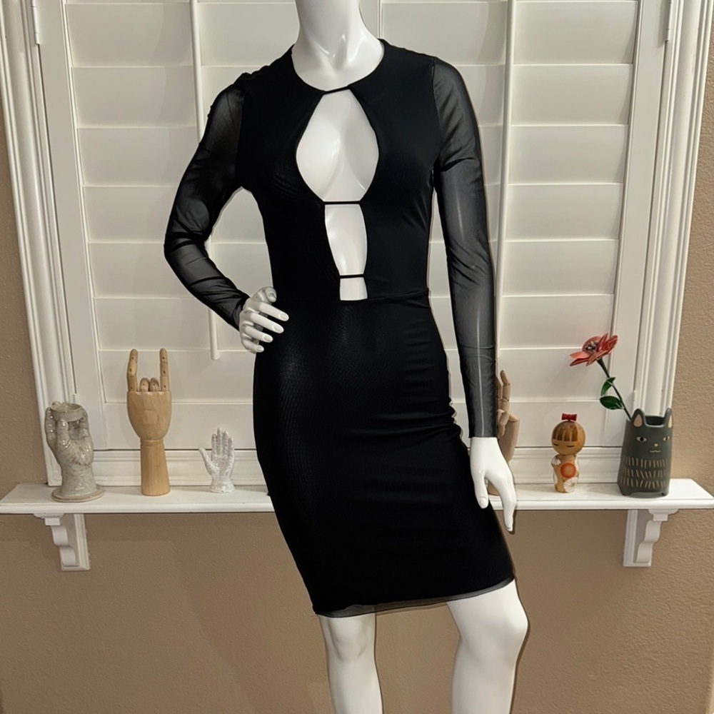 AFRM Criss Mini Dress Noir ALTERED